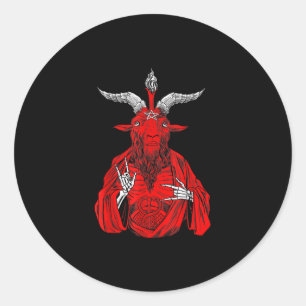 Blackcraft Antichrist Goat Satan Baphomet Classic Round Sticker