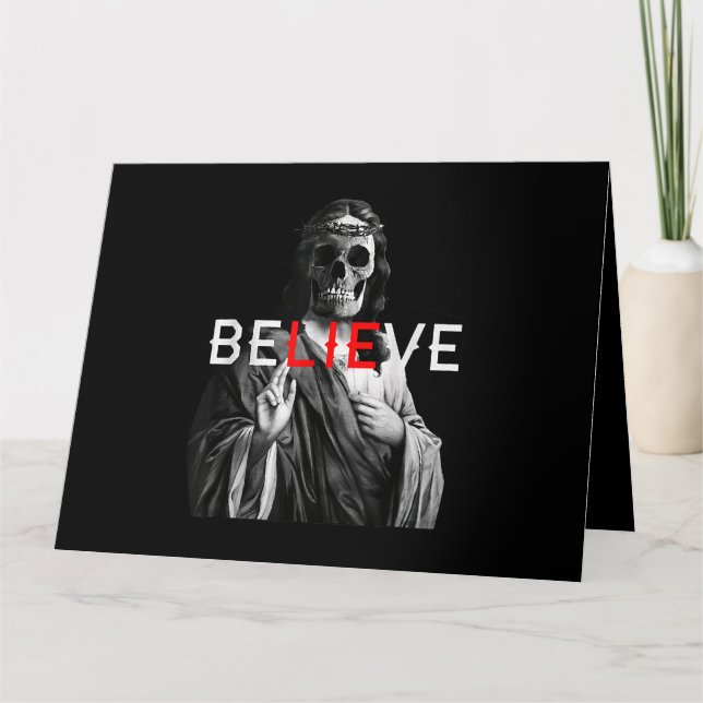 Blackcraft Antichrist Jesus Skull Believe Satan At Card (Front)