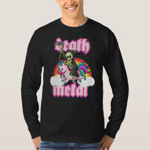 Blackcraft Grim Reaper Rides Unicorn Death Metal S T-Shirt