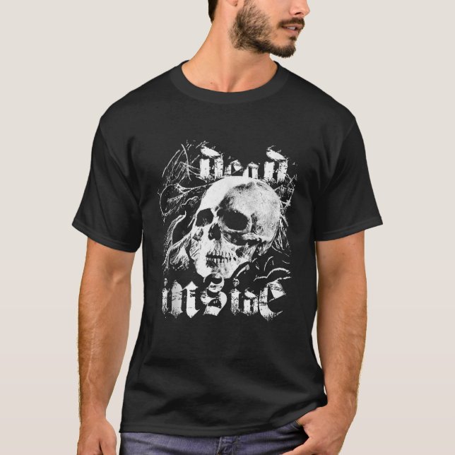 Blackcraft Vintage Dead inside Skull The Grim Reap T-Shirt (Front)