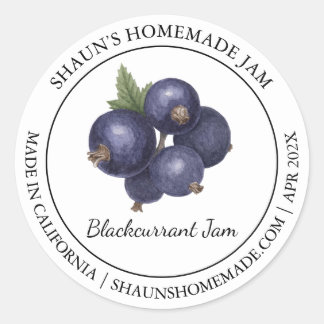 Blackcurrant Jam Modern label