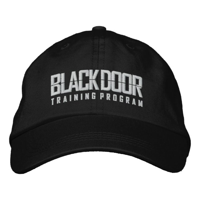 Blackdoor Training Program (black cap) Embroidered Hat (Front)