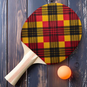 Blackened Plaid Ping Pong Paddle