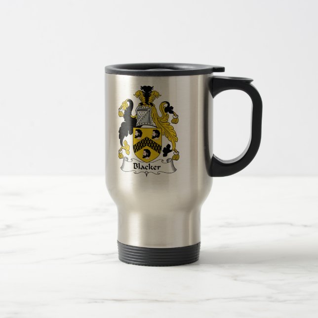 Blacker Family Crest Travel Mug (Right)
