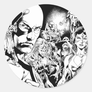 Blackest Night Comic Panel 2 Classic Round Sticker