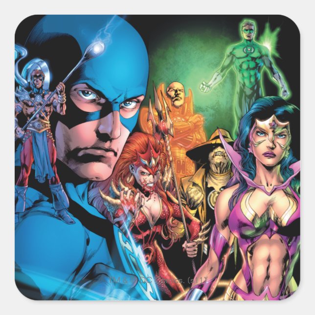 Blackest Night Comic Panel 2 - Colour Square Sticker (Front)