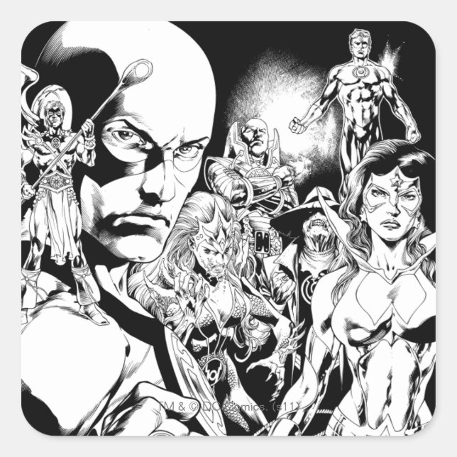 Blackest Night Comic Panel 2 Square Sticker (Front)