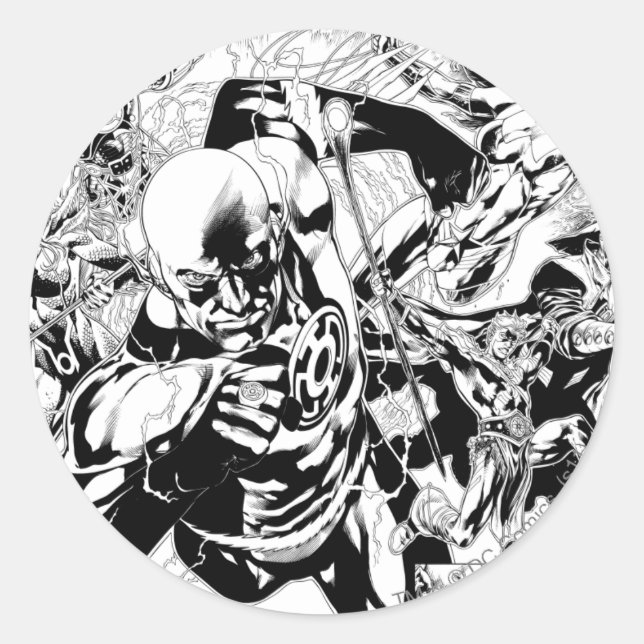 Blackest Night Comic Panel Classic Round Sticker (Front)