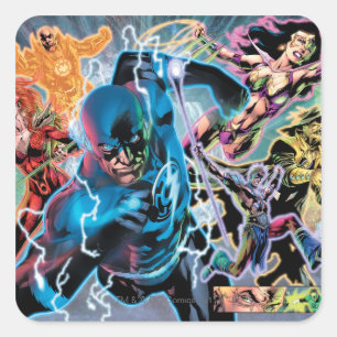 Blackest Night Comic Panel - Colour Square Sticker