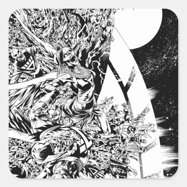 Blackest Night Group and Moon 2 Square Sticker (Front)