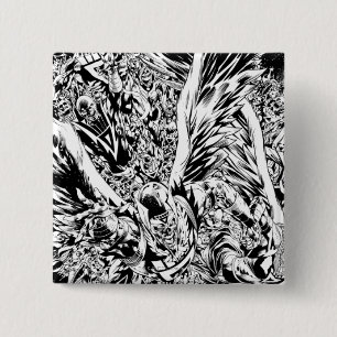 Blackest Night Group Painting - Black and White 15 Cm Square Badge