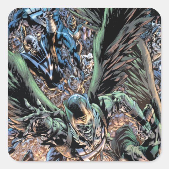 Blackest Night Group Painting - Colour Square Sticker (Front)