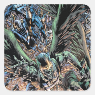 Blackest Night Group Painting - Colour Square Sticker