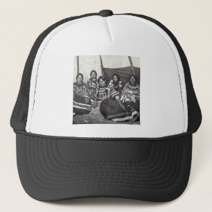 Blackfeet Indian Ladies Vintage Stereoview Trucker Hat