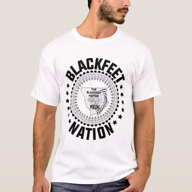 Blackfeet nation flag - blackfeet indians T-Shirt (Front)