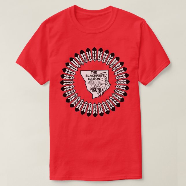 Blackfeet Nation Flag  Blackfeet  T-Shirt (Design Front)