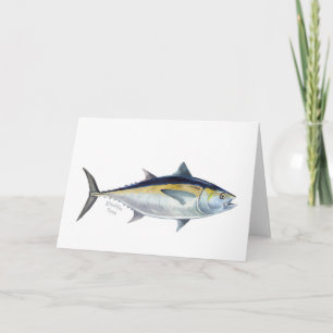 Blackfin Tuna fish greetings card