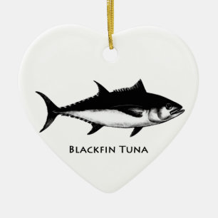 Blackfin Tuna (illustration) Ceramic Tree Decoration