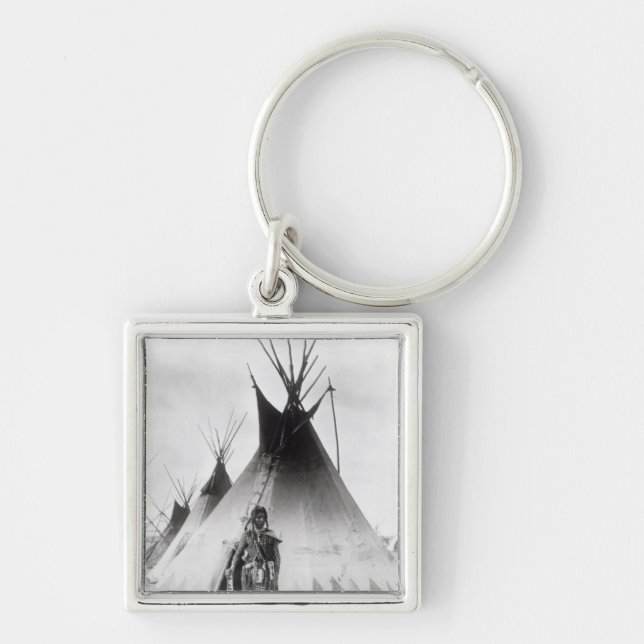 Blackfoot Brave, near Calgary, Alberta, 1889 Key Ring (Front)