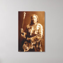 Blackfoot chief Aatsista-Mahkan Canvas Art