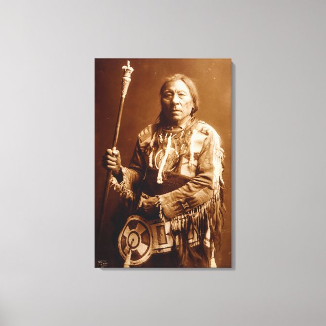 Blackfoot chief Aatsista-Mahkan Canvas Art (Front)