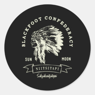 Blackfoot Confederacy American Indian Pride Chief  Classic Round Sticker