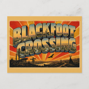 Blackfoot Crossing AB River Prairie Cottonwood Art Postcard
