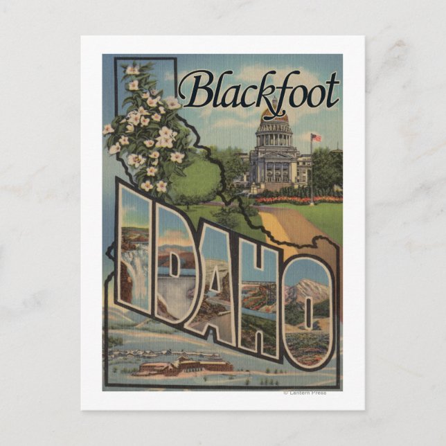 Blackfoot, Idaho - Large Letter Scenes Postcard (Front)