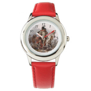 Blackfoot Indian On Arabian Horse being chased Watch