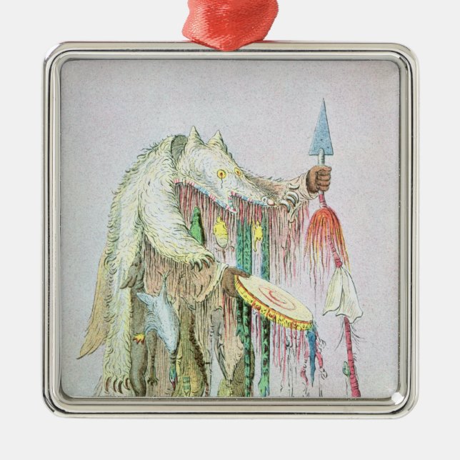 Blackfoot Medicine Man Metal Tree Decoration (Front)