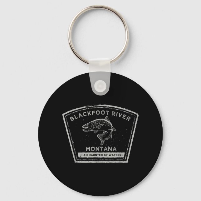 Blackfoot River Montana - Fly Fishing Shirt  Key Ring (Front)