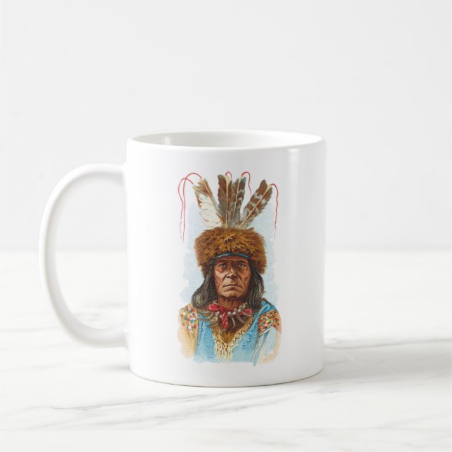 Blackfoot Sioux Chief: Big Razor Coffee Mug (Left)