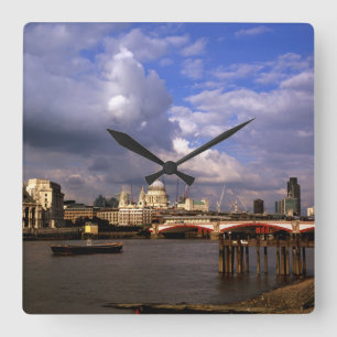 Blackfriars Bridge and St Paul's Cathedral Square Wall Clock