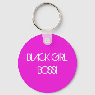 BlackGirlBoss 2.25" Basic Button Keychain