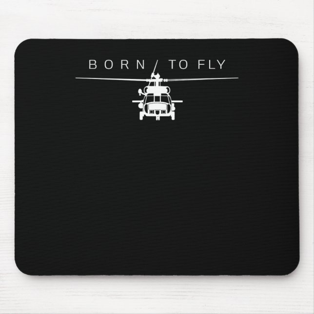 Blackhawk Military Aviation Helicopter Pilot Gift Mouse Mat (Front)