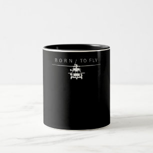 Blackhawk Military Aviation Helicopter Pilot Gift Two-Tone Coffee Mug