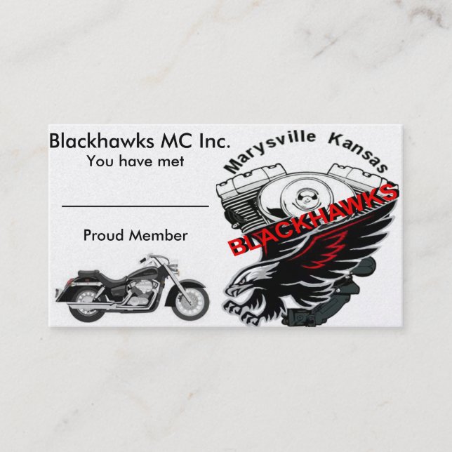 Blackhawks MC Business Card (Front)