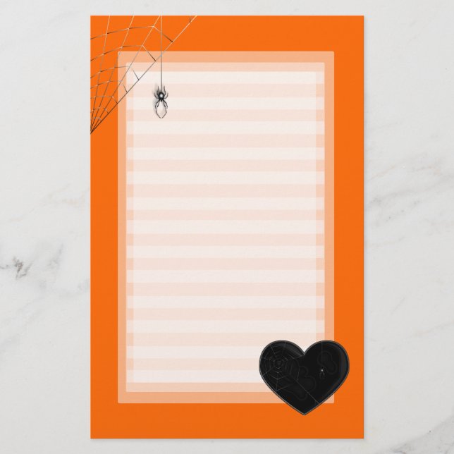 Blackheart and Spider Stationery (Front)
