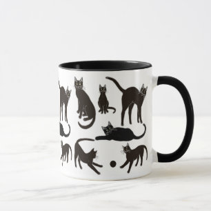 Blackie the Black Cat Ringer Mug