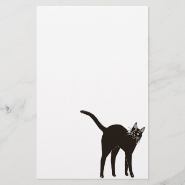 Blackie the Black Cat Stationery (Front)