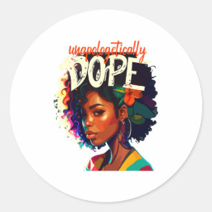 Blackity Black Every Month Black History African A Classic Round Sticker