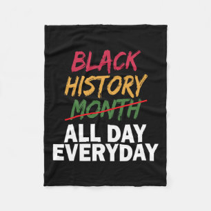 Blackity Black Every Month Black History Bhm Afric Fleece Blanket