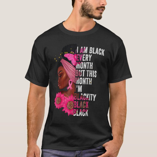 Blackity Black Every Month Black History BHM Afric T-Shirt (Front)