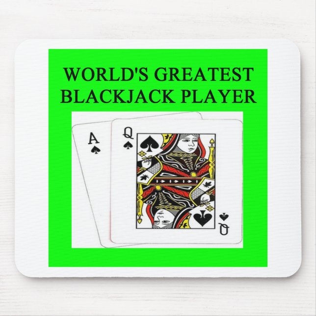 BLACKJACK 21 game player Mouse Mat (Front)