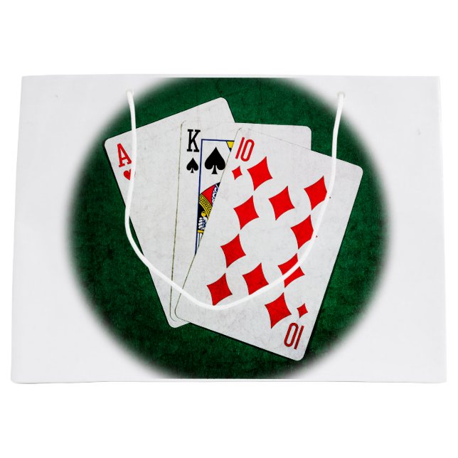 Blackjack 21 point - Ace, King, Ten Large Gift Bag (Front)