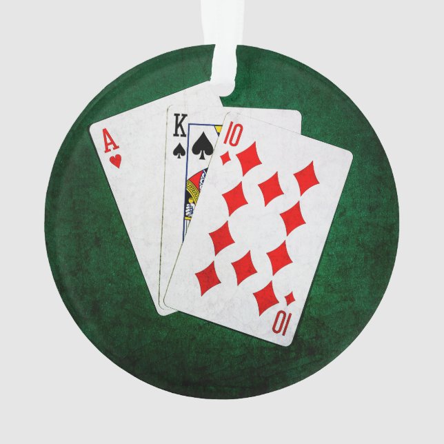Blackjack 21 point - Ace, King, Ten Ornament (Back)