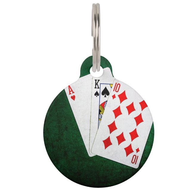 Blackjack 21 point - Ace, King, Ten Pet Tag (Front)