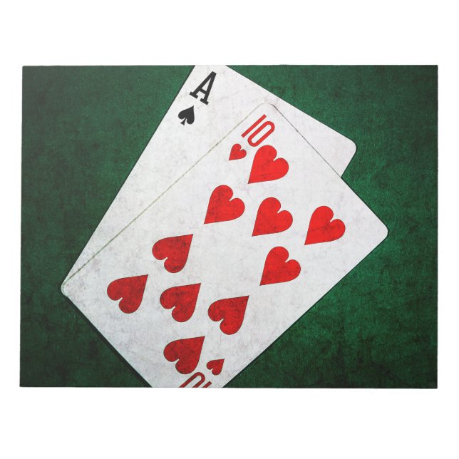 Blackjack 21 point - Ace, Ten Notepad (Front)