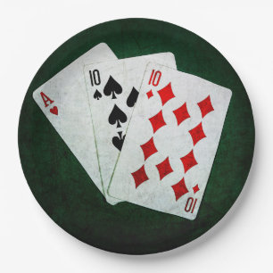 Blackjack 21 point - Ace, Ten, Ten Paper Plate
