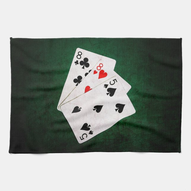 Blackjack 21 point - Eight, Eight, Five Tea Towel (Horizontal)